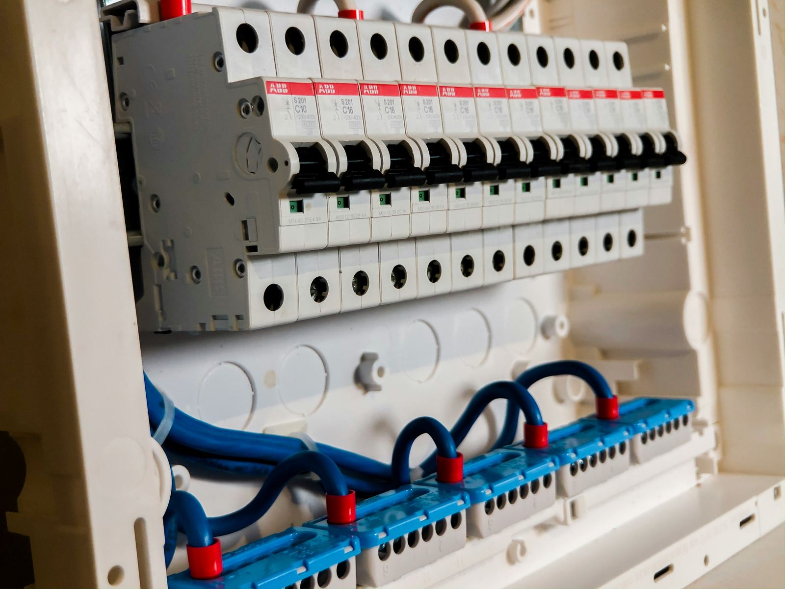 Automatic transfer switch installed in an electrical panel